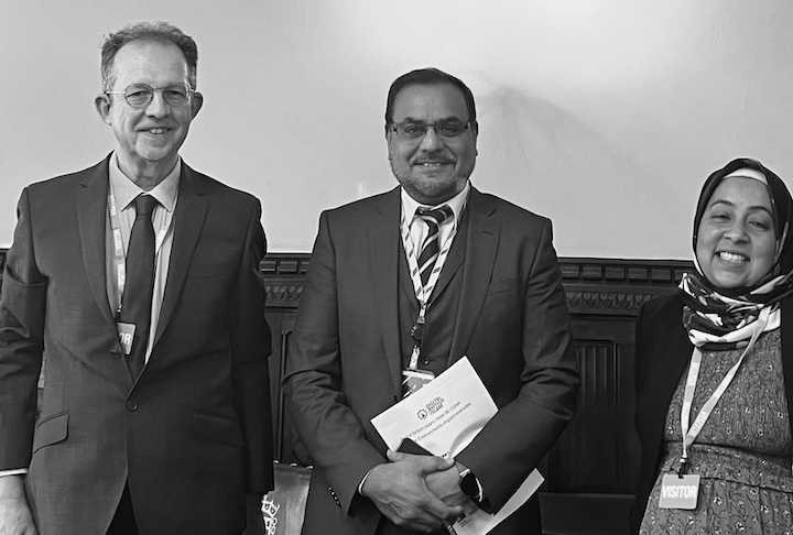 Prof. Gary R. Bunt, Ayoub Khan MP, Prof. Sariya Cheruvallil-Contractor. Digital British Islam Policy Seminar, 7 July 2025. Photo: Yvonne Howard-Bunt