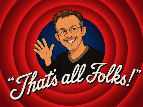 That's All Folks - Gary R. Bunt cartoon image, generated with ChatGPT